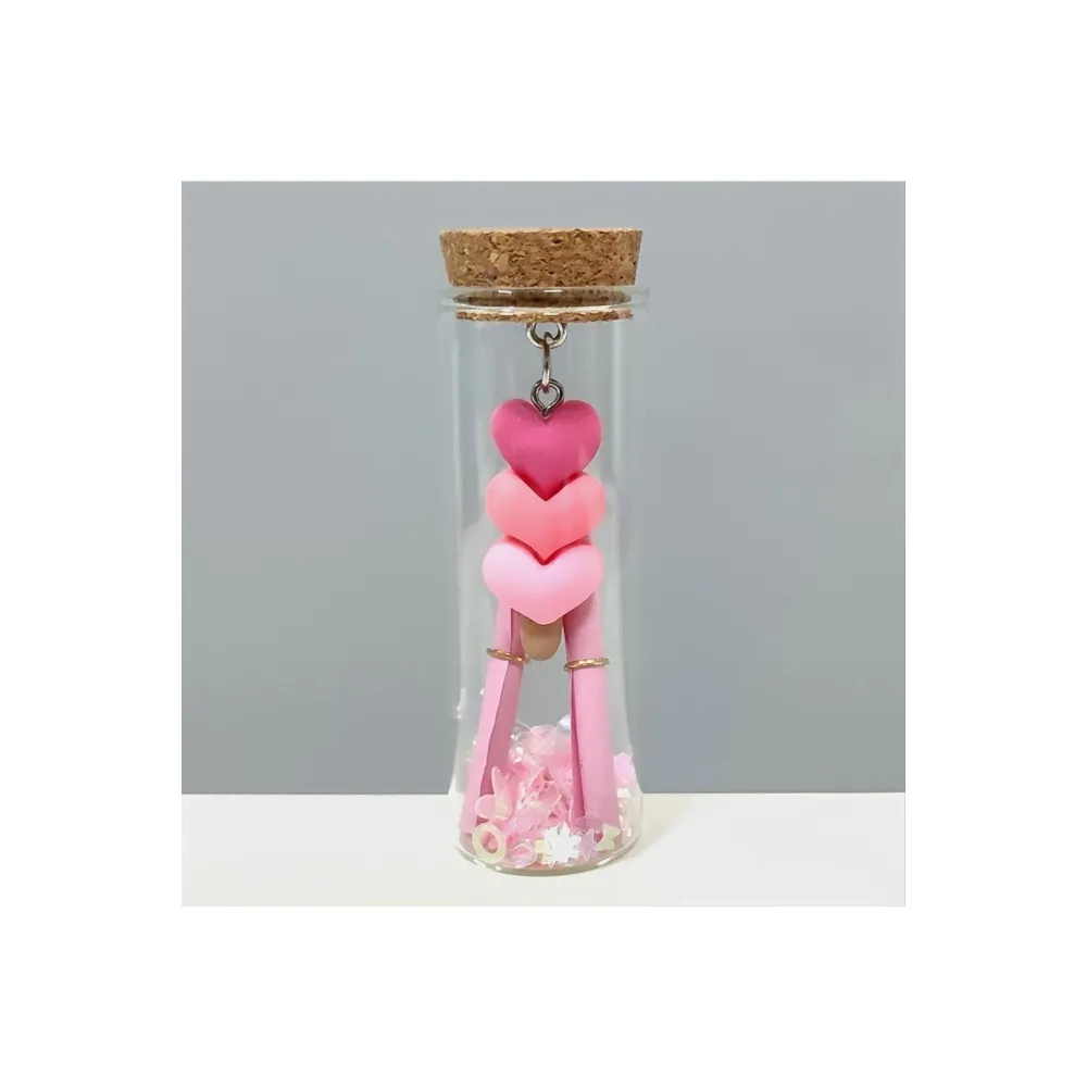 Kalp Dilek Şişesi 1 Adet-Pembe