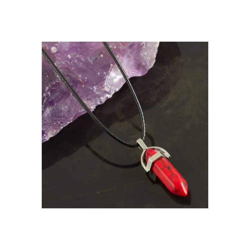 Mercan Point Kolye-Kırmızı