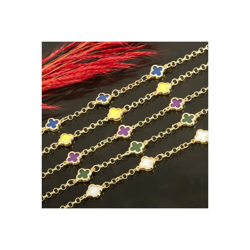 Çiçek Mineli Yeni Sezon Zincir Bileklik-Pembe