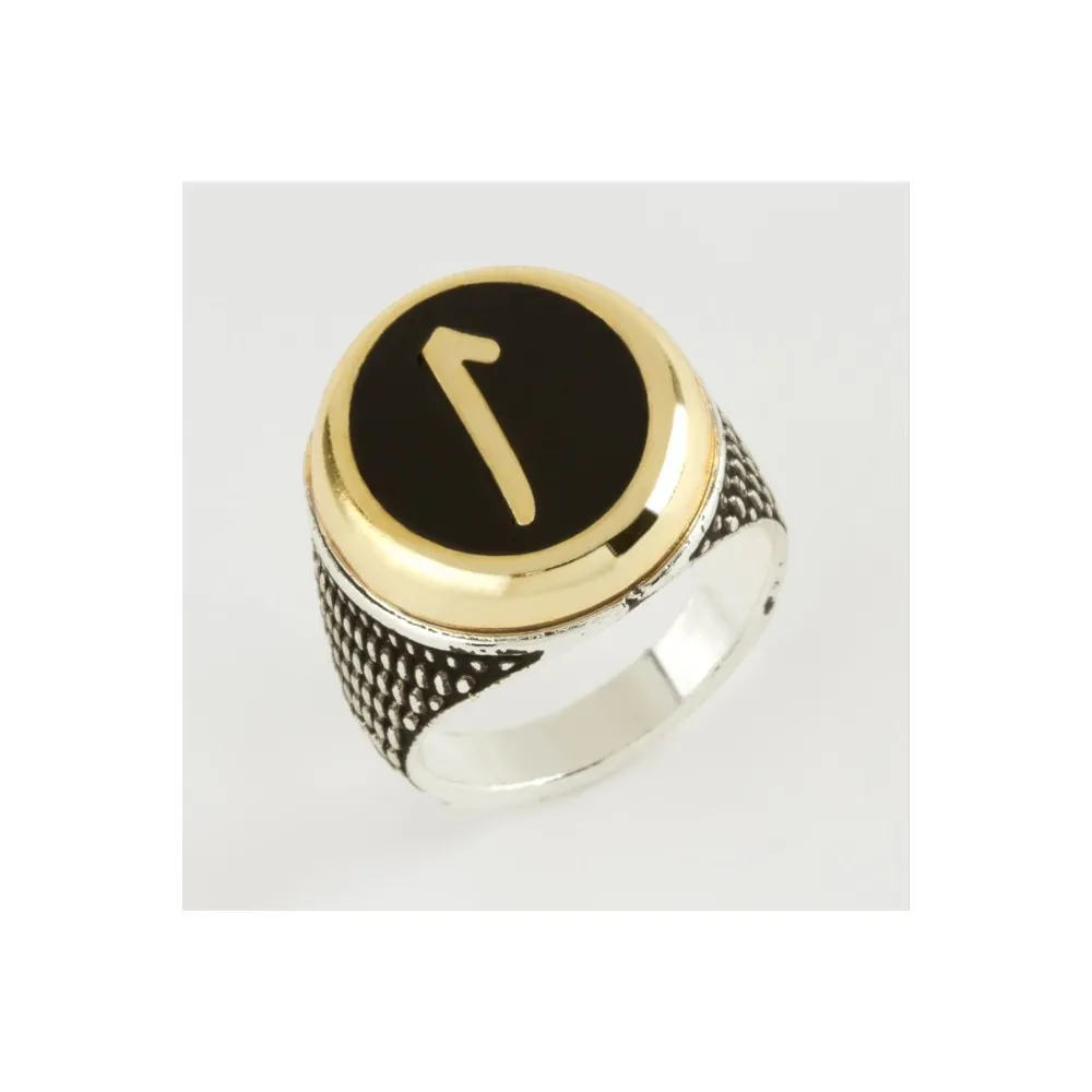 Elif Metal Erkek Yüzük-Sarı