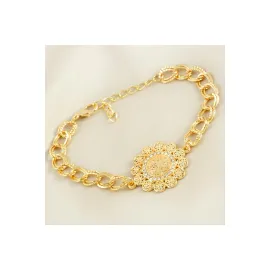 Osmanlı Tuğralı Taşlı Bileklik-Sarı