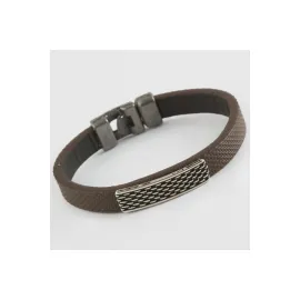 Noktalı Kaliteli Suni Deri Bileklik-Kahverengi