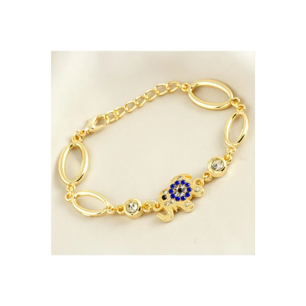 Fil Taşlı Trend Bileklik-Sarı