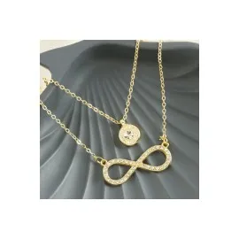 Sonsuzluk Yeni Sezon İkili Kolye-Sarı