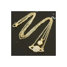 Satürn Yeni Sezon İkili Kolye-Sarı