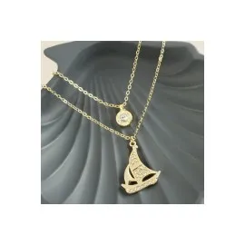 Gemi Yeni Sezon İkili Kolye-Sarı