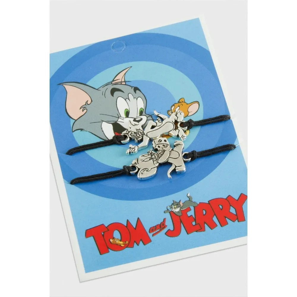 2 Adet Tm Ve Jery Karakteri İp Bileklik-Renkli