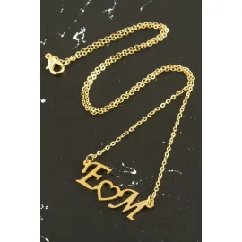 Kişiye Özel İsim Yazılı Kolye-Sarı