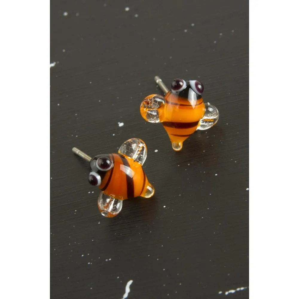 Arı Cam Küpe-Sarı