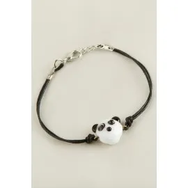 Panda Cam Bileklik-Beyaz