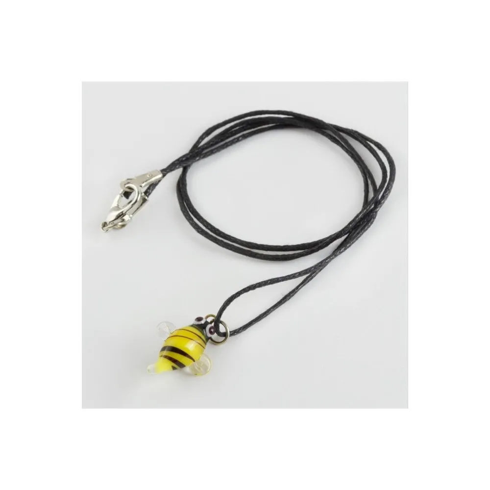 Arı Cam Kolye-Sarı