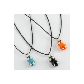 Köpek Cam Kolye-Renkli