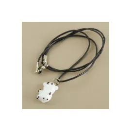 Kutup Ayısı Cam Kolye-Beyaz