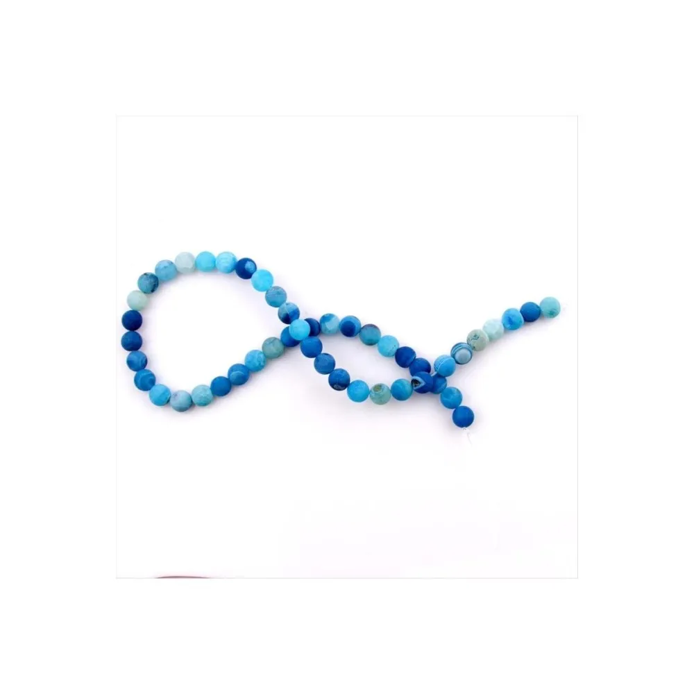 Akik Taşı Mat 8 Mm-Mavi