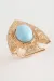 Balık Turkuaz Taşlı Yüzük-Roz