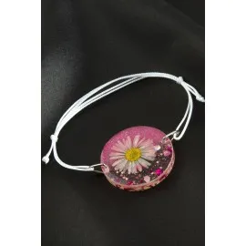 Papatya Epoksi Bileklik-Pembe