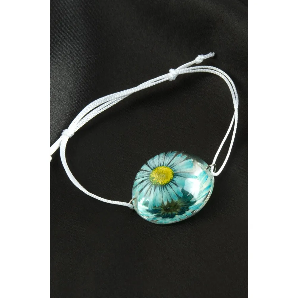 Papatya Epoksi Bileklik-Mavi