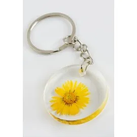 Papatya Epoksi Anahtarlık-Renkli