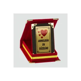 Annelerin En Güzeline Plaketi-Kırmızı