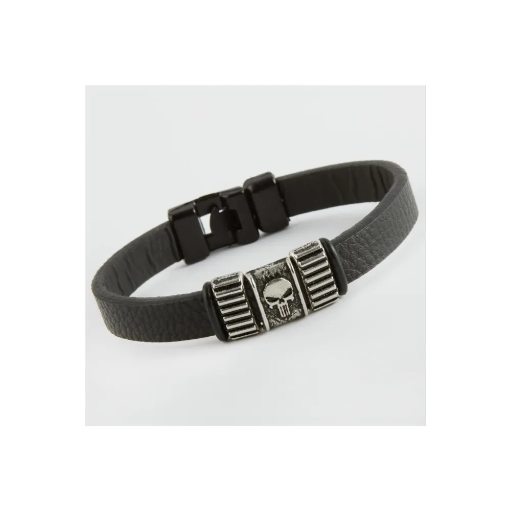 Kuru Kafa Kaliteli Suni Deri Bileklik-Siyah