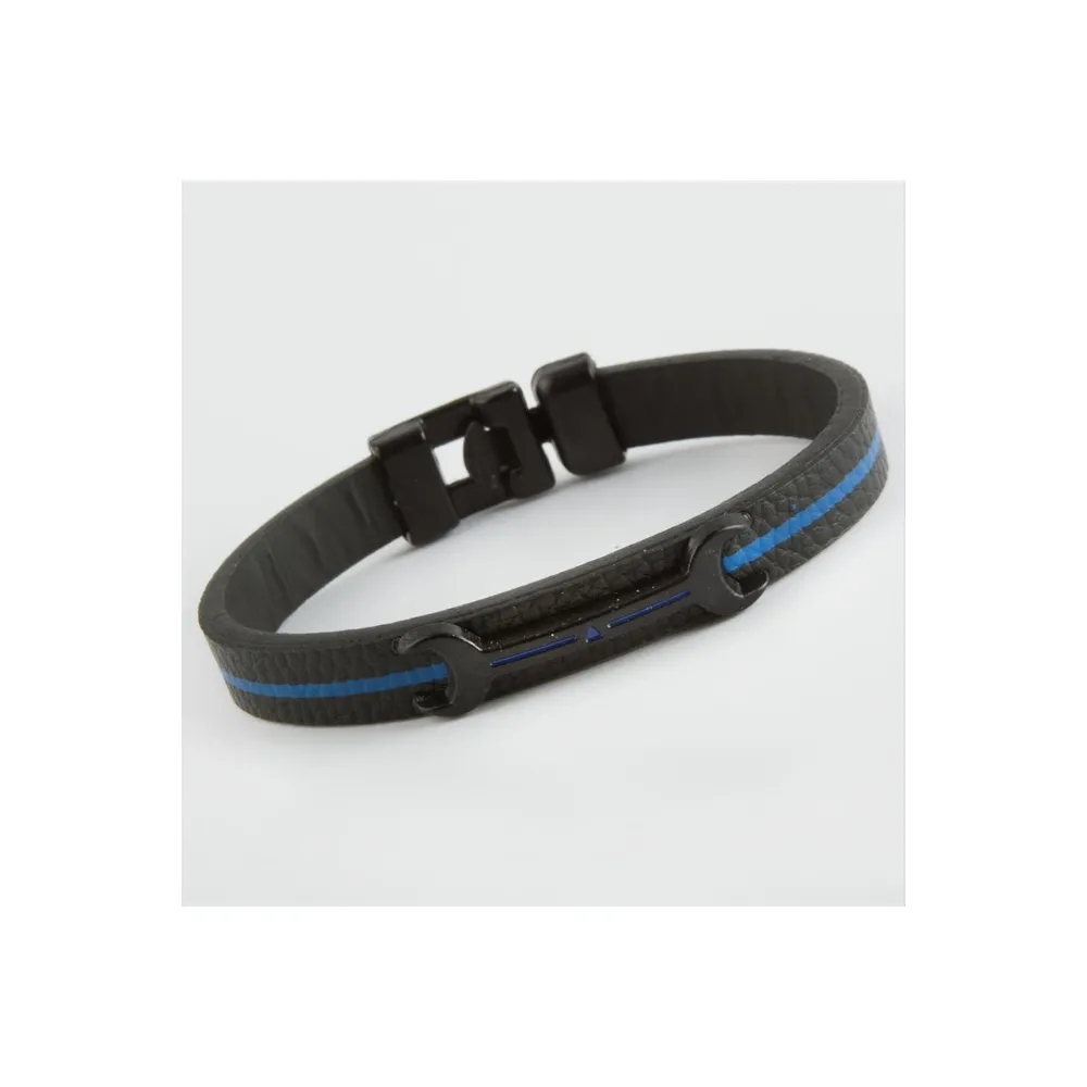 Anahtar Kaliteli Suni Deri Bileklik-Mavi