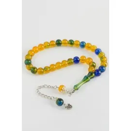 Renkli Plastik Tesbih 9 mm-Yeşil-1