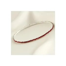 2 mm Minik Şerit Taşlı Suyolu Bileklik-Renkli