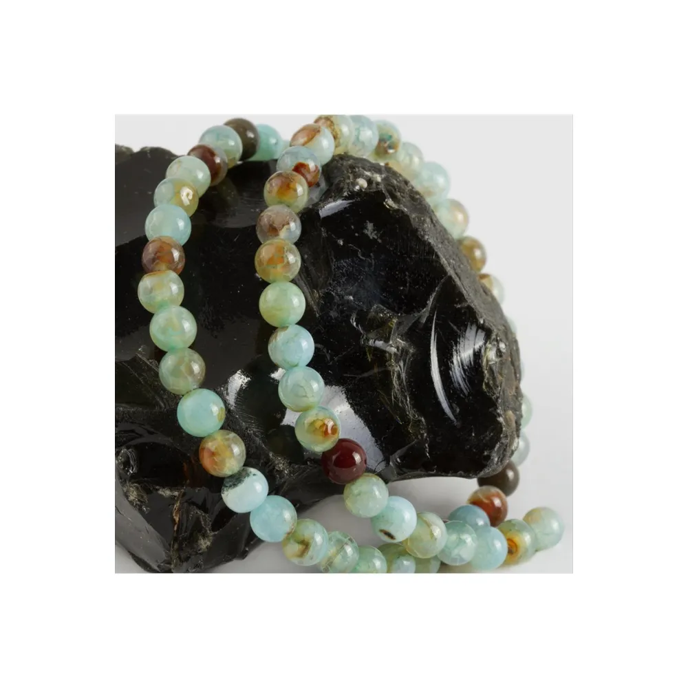 6 mm Parlak Akik Taşı-Turkuaz