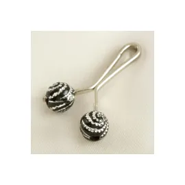 Yuvarlak Klipsi Firkete-Siyah