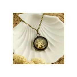 Deniz Yıldızı Canlı Kolye-Antik