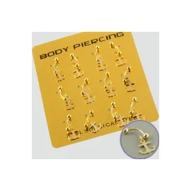 Çapa Çelik Piercing 1 Adet-Gümüş Rengi