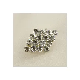 Zikzak Taşlı Broş-Gümüş Rengi