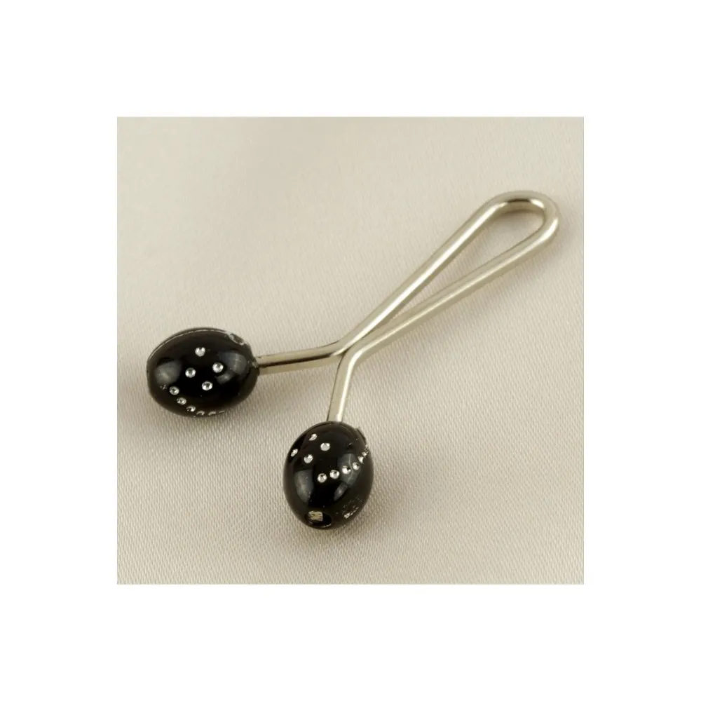 Oval Klipsi Firkete-Siyah