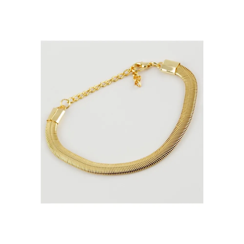 İtalyan Zincir Bileklik-Sarı-1