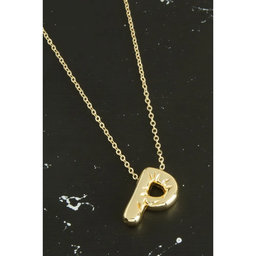 P Harfli Balon Kolye-Sarı