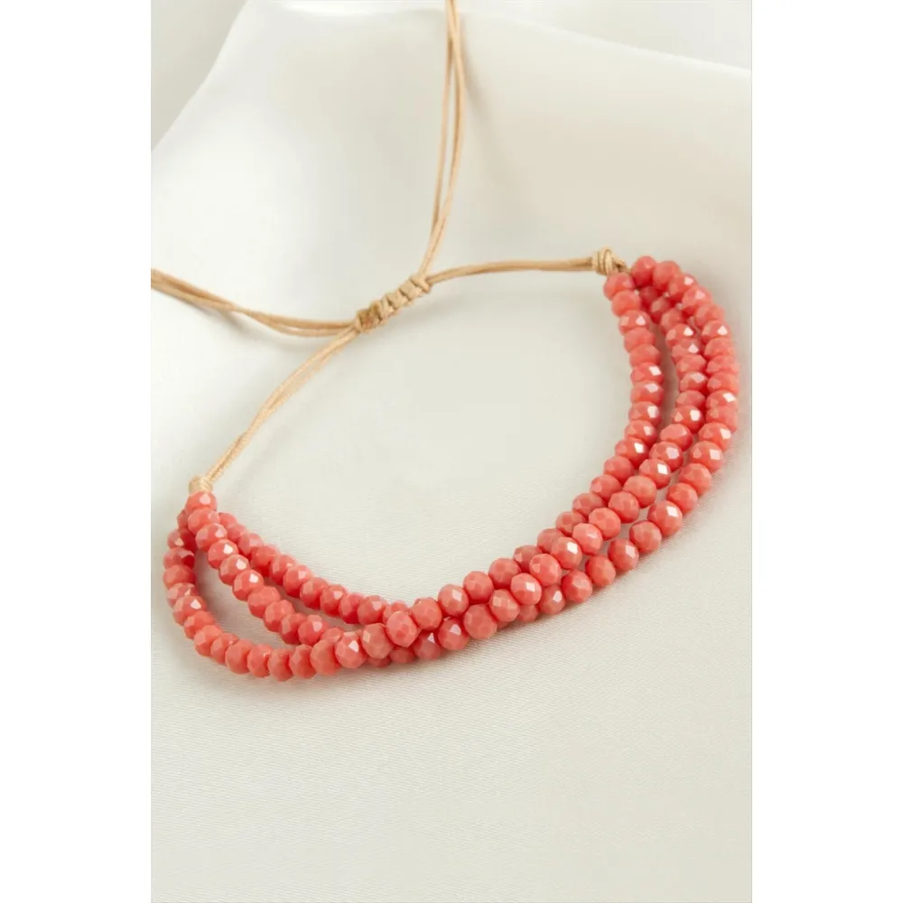 Üçlü Kristal Bileklik-Yavruağzı