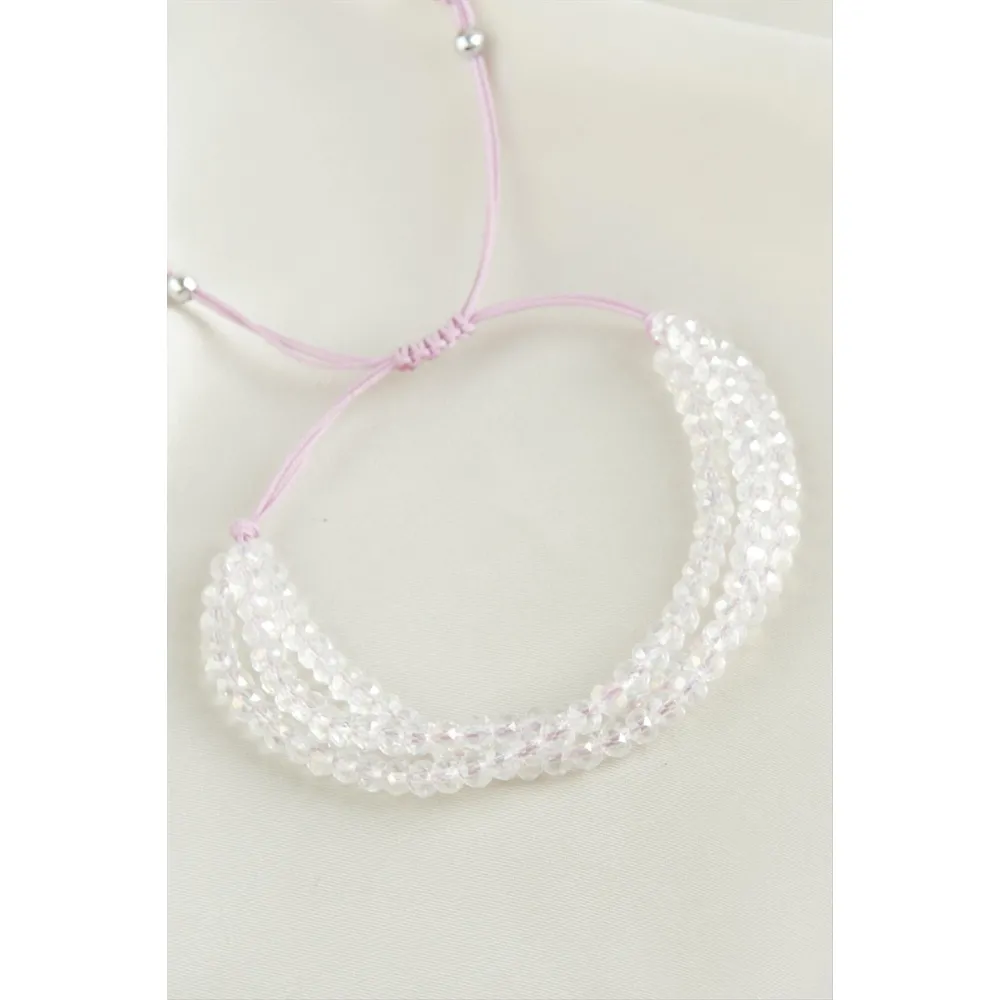 Üçlü Kristal Bileklik-Şeffaf