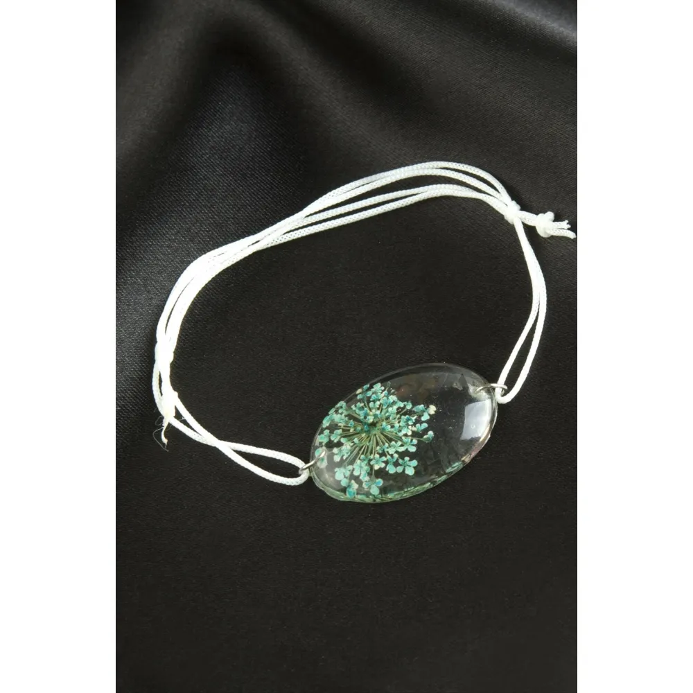 Sultan Otu Hayat Ağacı Epoksi Bileklik-Yeşil