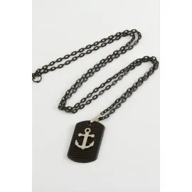 Çapa Erkek Kolye-Mavi