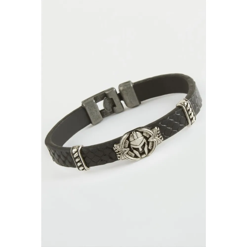 Mifer Kaliteli Suni Deri Bileklik-Siyah