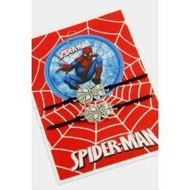 2 Adet Örümcek Adam İp Bileklik-Siyah