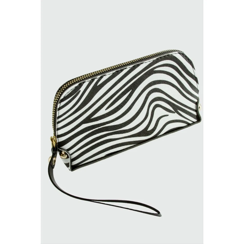 Zepra Dikdörtgen Deri Cüzdan-Beyaz