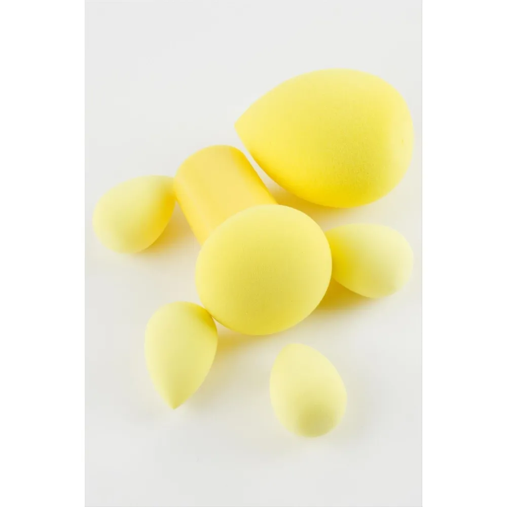6 Adet Yumurta Makyaj Süngeri-Renkli