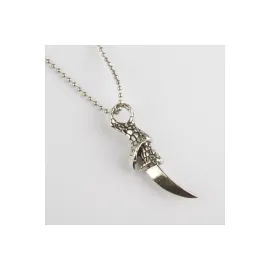 Hançer Figürlü Metal Kolye-Gümüş Rengi