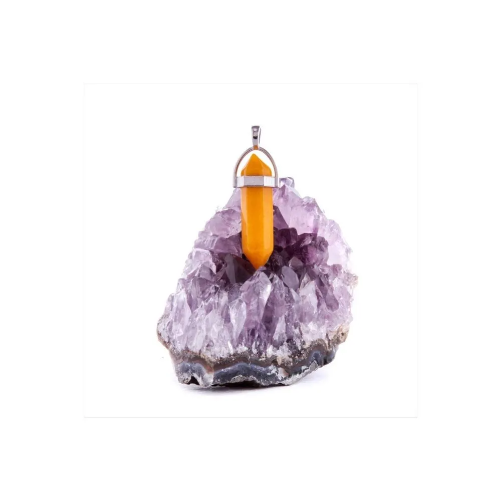 Akik Point Kolye Ucu-Sarı