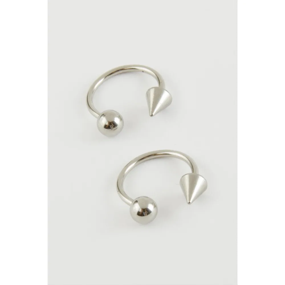 Septum Çelik Piercing 2 Adet-Gümüş Rengi