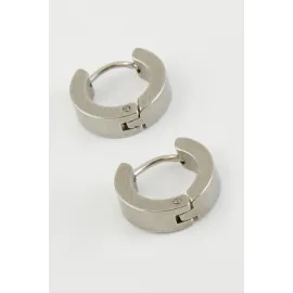 İğneli Erkek Çelik Küpe-Siyah