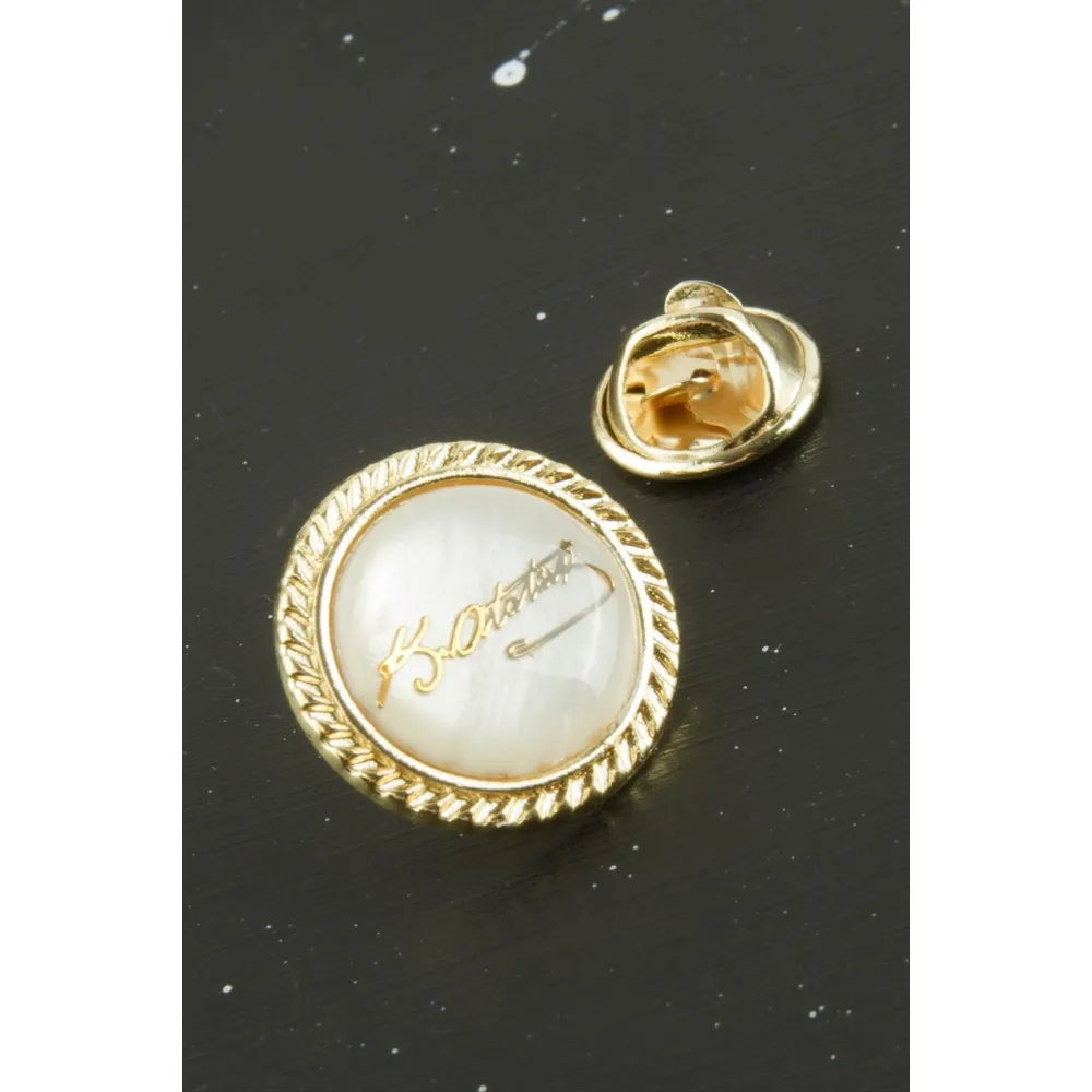 Atatürk Sedef Yaka Rozet-Sarı