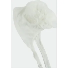 Dikişli Fırfırlı Bone-Beyaz