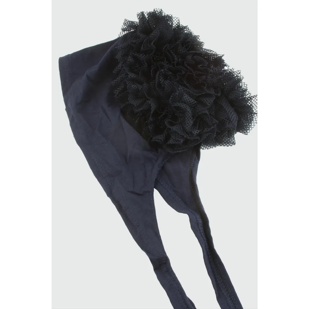 Dikişli Fırfırlı Bone-Lacivert